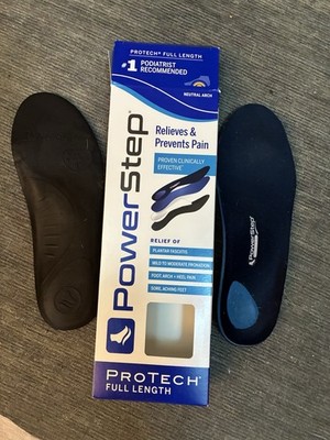 Powerstep Full Length Orthotic Insoles M 8-8.5 W 10-10.5 Natural Arch