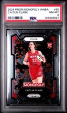 2024 Prizm Monopoly WNBA #65 - Caitlin Clark RC Rookie, PSA 8 NM-MT!