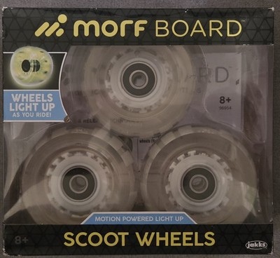 Morf Board Motion Powered Light Up Scoot Wheels Green - 3 Wheels/Pack - NEW