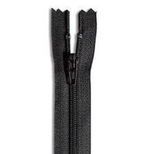 7 Inch Nylon Coil Black Zipper Non Separating Ideal Crafts Sewing Clothes