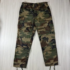 Propper Pants Mens Medium Regular Woodland Camo BDU Cargo Button Fly F5201