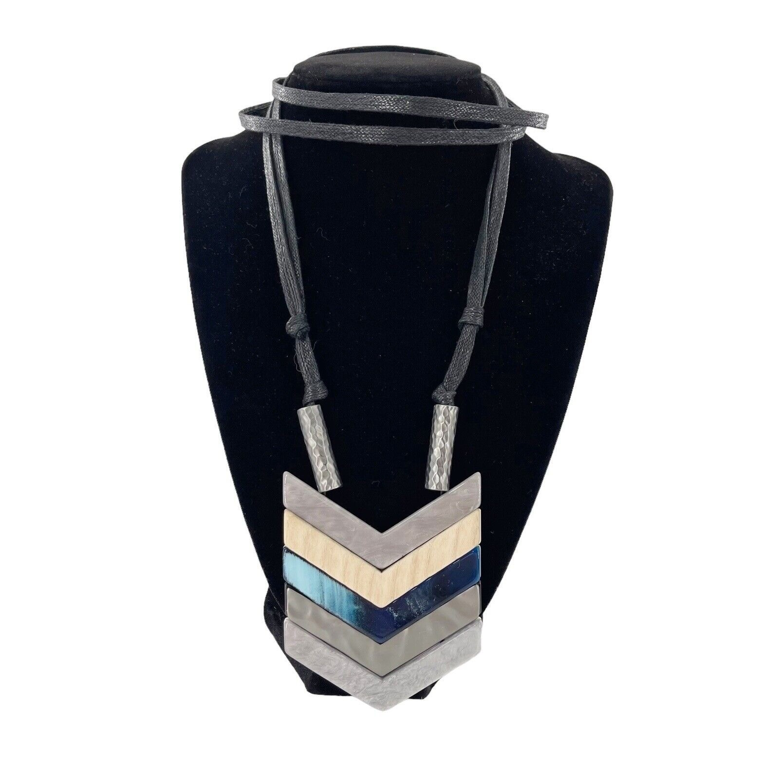Arrowstack Chevron Reversible Necklace Metal Slid… - image 1