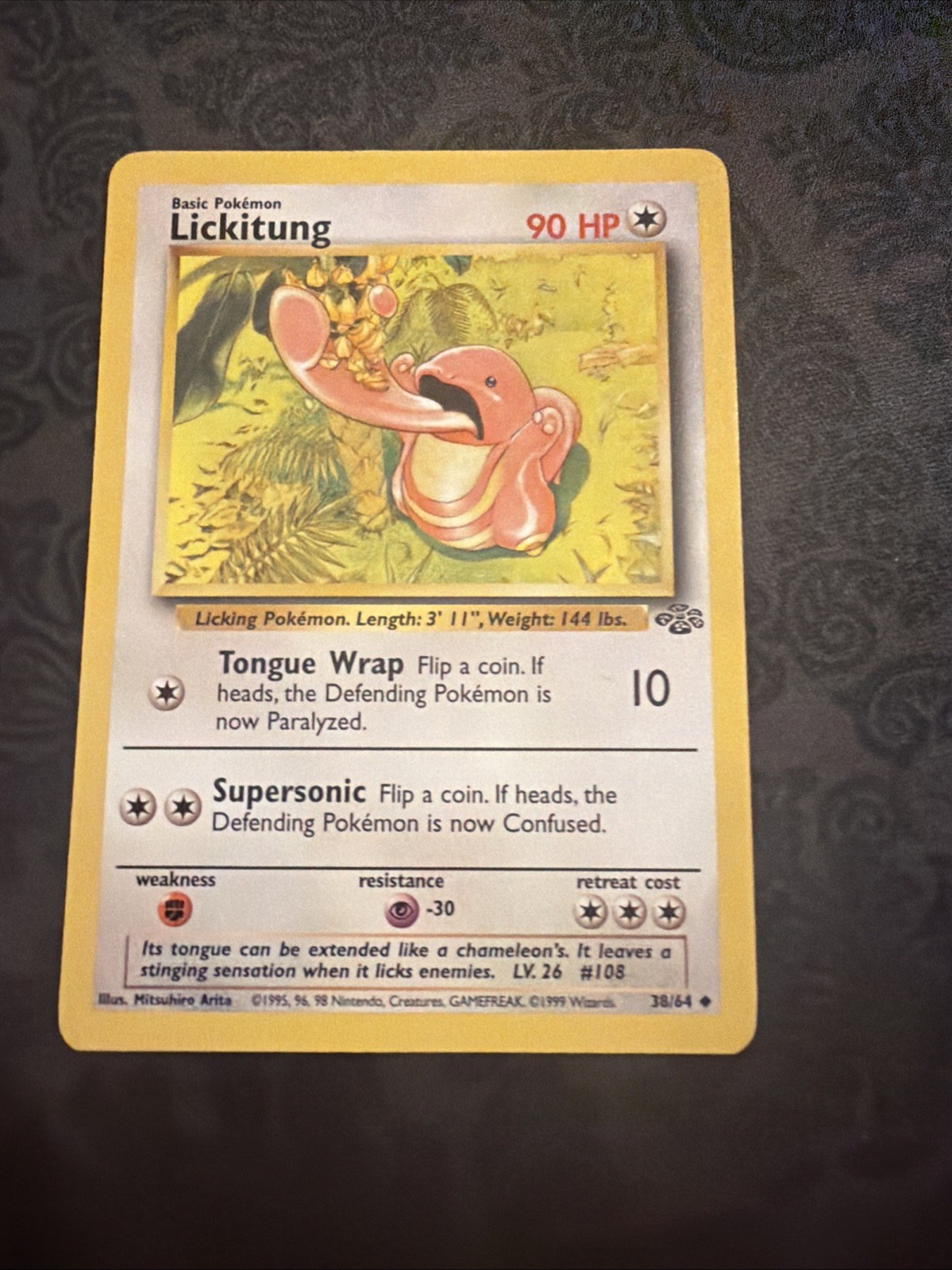 Pokemon Jungle 38/64 Lickitung Card  D2