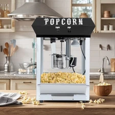 600W Bar Style Commercial Popcorn Machine Maker Popper with 6-Ounce Kettle 