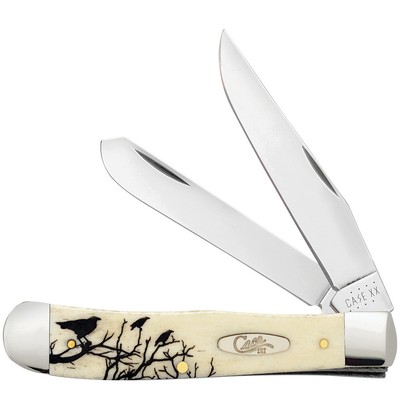 CASE XX KNIVES CROWS - NATURAL SMOOTH BONE TRAPPER 6254 SS (9144596) POCKET KNIF