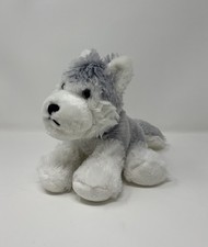 Webkinz Gray Husky Puppy Dog Plush 8" NO CODE Ganz Ears Together