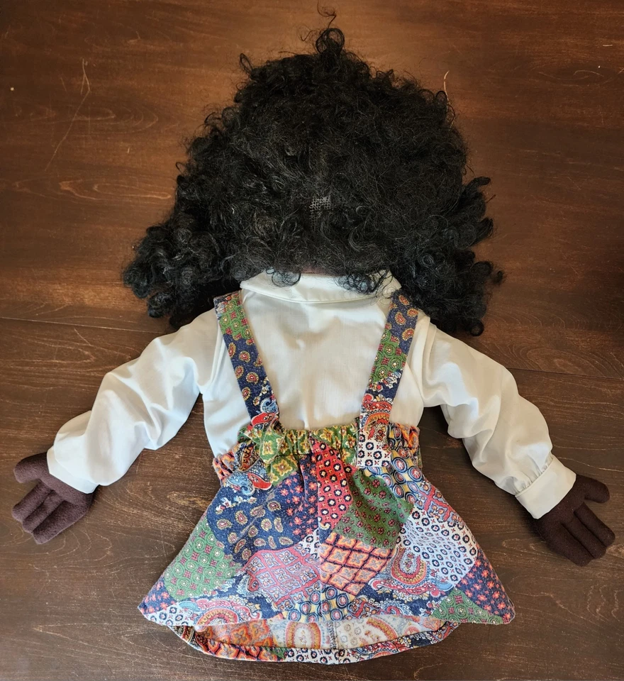 Vintage Handmade The Train Depot Hand Puppet Black African American Girl Puppet - Image 2 of 4