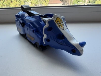 Mighty Morphin Power Rangers Blue Triceratops Zord 1993 Bandai Megazord Tail Gun - Image 1 of 4