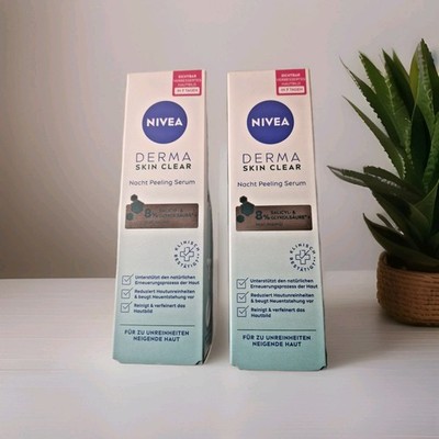 NIVEA: 2ER SET DERMA SKIN CLEAR NACHT PEELING SERUM, 2 X 40ML