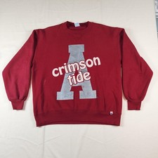 Vintage Alabama Crimson Tide Sweatshirt Mens Large NCAA Football Made USA
