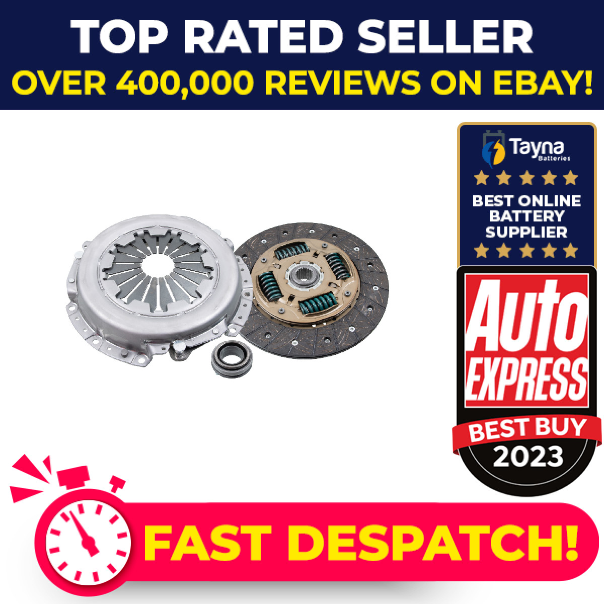 Clutch Kit 3pc (Cover+Plate+Releaser) fits KIA RIO Mk2 1.6 09 to 11 G4ED Quality