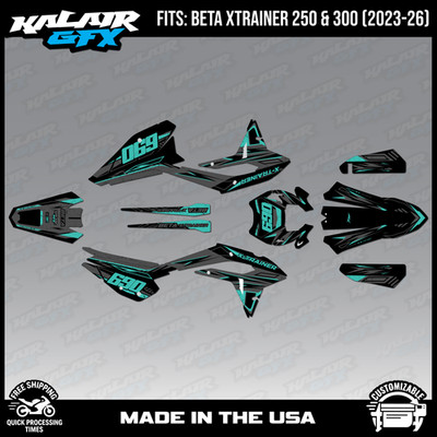 Graphics Kit for Beta Xtrainer 250 300 (2023-2026) Guard Series - Teal