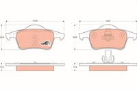 Bremsbelagsatz FÜR Volvo V70 II (285), Volvo S60 I (384) - TRW GDB1389