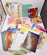 Huge Lot of Various Themed Assorted Greeting Birthday Xmas Seasonal W/ Envelopes