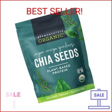Viva Naturals Organic Chia Seeds, 2 lb, 32 Oz   Plant-Based Omega-3 and Vegan Pr