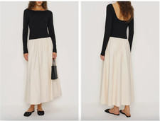New $198 Reformation Abel Long Sleeve Mixed Media Maxi Dress Medium (6-8)
