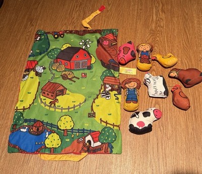 Melissa & Doug K's Kids Take Along Farm Play Mat Plush Animals Foldable Toys