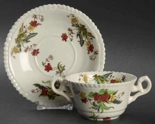 Spode Wicker Lane  Bouillon Cup & Saucer 2354256