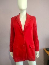 Bonprix Blazer Red Longline Jersey Blazer Size 12 RRP £39