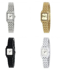 Ladies Petite Case sunray Rectangular dial Bracelet Watch By Henley H07240