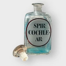 Vintage Holmegaard Pharmacy Bottle Glass Blown