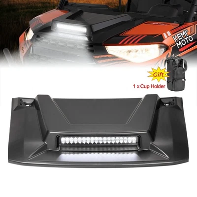 For Polaris Ranger XP 1000/ Crew UTV Sport Hood Scoop W/ LED Spotlight 2018-2024 - Bild 1 von 4