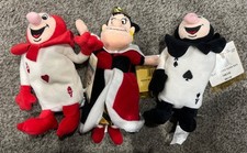 Disney Store Red, Black Card  Queen Of Hearts Mini-Plush Alice In Wonderland