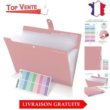 Trieur Document Accordéon 8 Compartiments - Design Compact pour Bureau et Maison