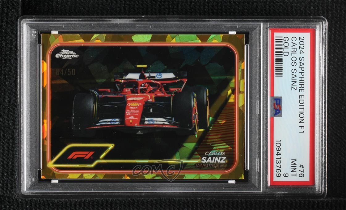 2024 Chrome Sapphire Edition Formula 1 Gold 4/50 Carlos Sainz Jr PSA 9 MINT 1fl4