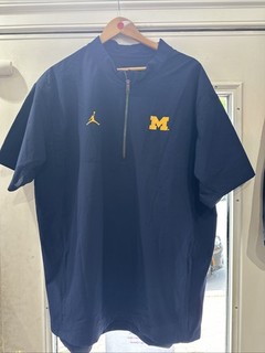 Nike Jordan Brand Navy Michigan Wolverines Coaches Quarter Zip Jacket Xl