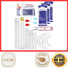 Heavy Duty Hand Sewing Needles Set - Large Eye Leather Sewing Needles for Hand S