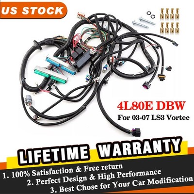 For 03-07 LS Vortec Stand alone Wire Harness 4L80E 4.8 5.3 6.0 Drive by wire DBW