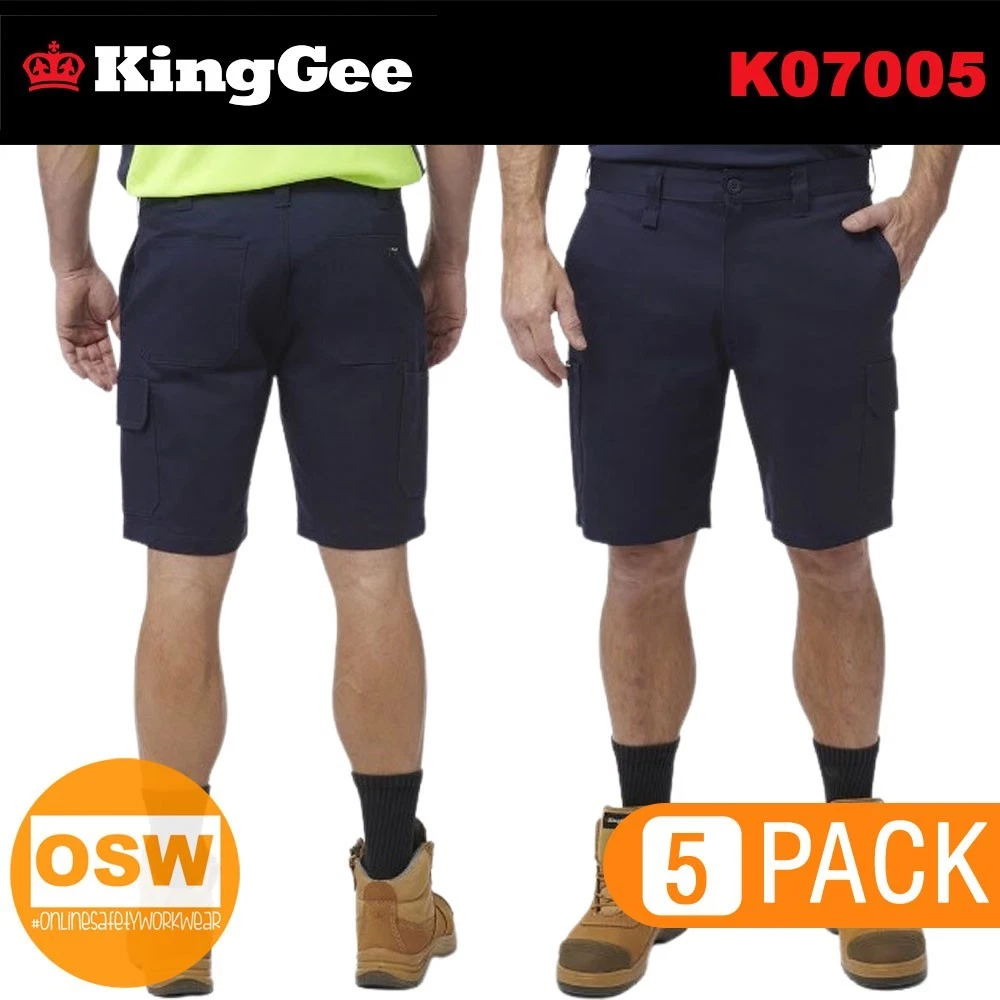 King Gee 5 X Mens Stretch Original Pocketed Labor Rugged Performance Wear K07005