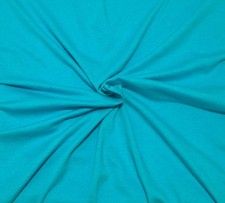 Lightweight Turquoise Cotton Fabric Jersey Knit by the Yard 130GSM 6/16