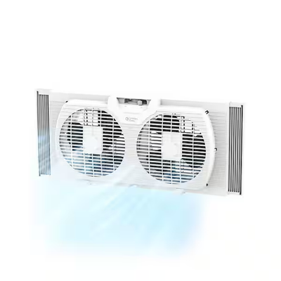 #ad #ad 9 In. Twin Window Fan with Manually Reversible Airflow Control $39.99