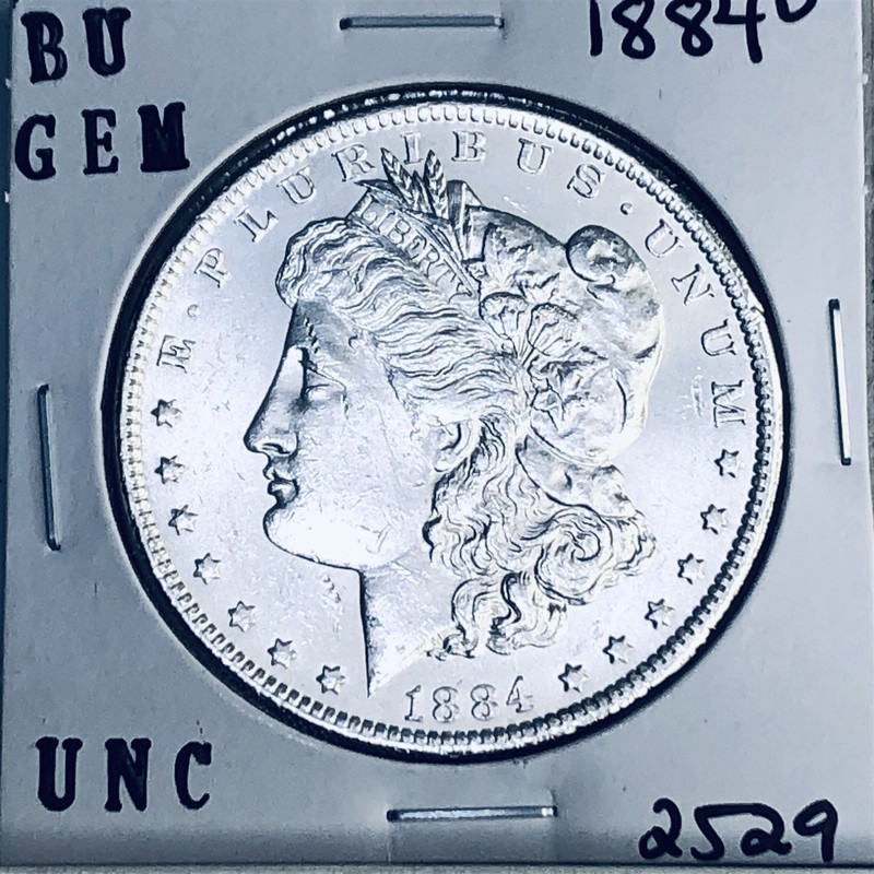 1884 O BU GEM MORGAN SILVER DOLLAR UNC MS+++ U.S. MINT RARE COIN 2529