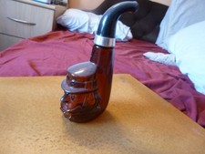 Avon - Island Lime After Shave Bottle - Pipe Shape - Empty Bottle  Vintage Retro