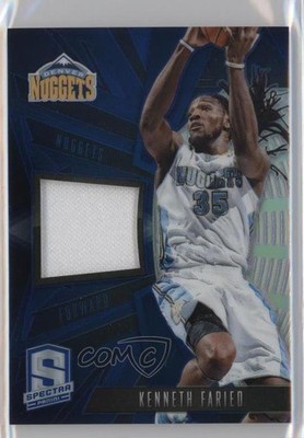 2013-14 Panini Spectra Swatches 44/49 Kenneth Faried #24 0s3