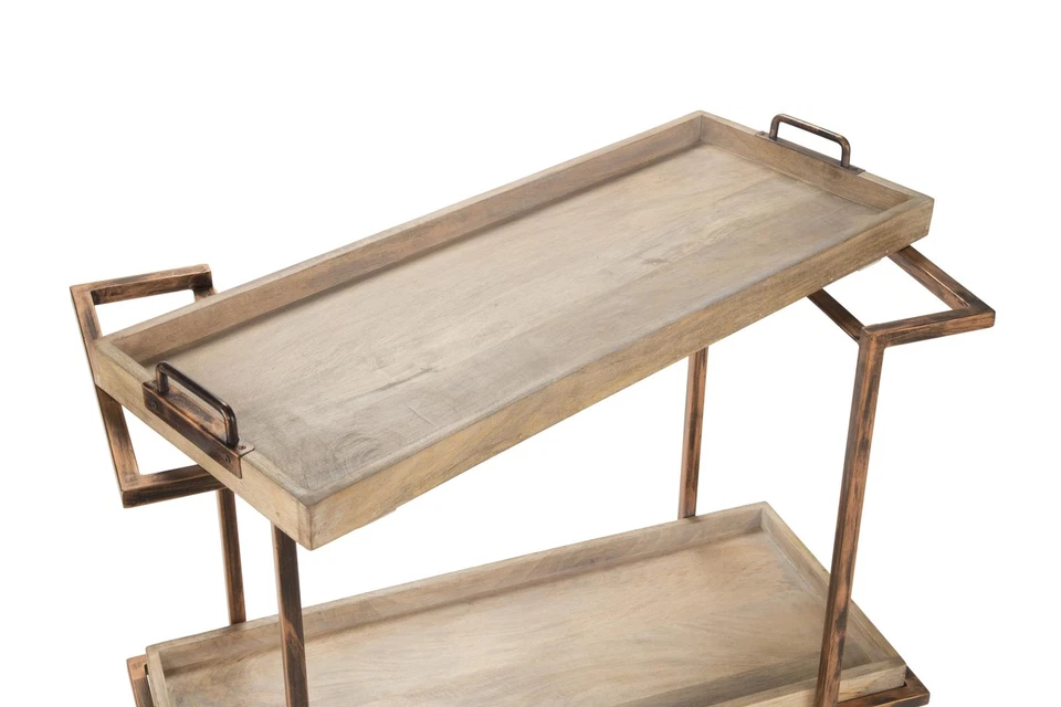 Carro de servicio Conway en gris puerto envejecido Foto 2 de 4