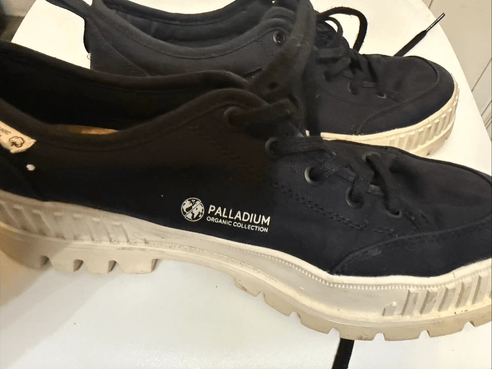 Palladium Unisex Pallashock Lo Orgánico 2 Zapatillas Zapatos Negras Talla W-8.5 M-7 Foto 3 de 4