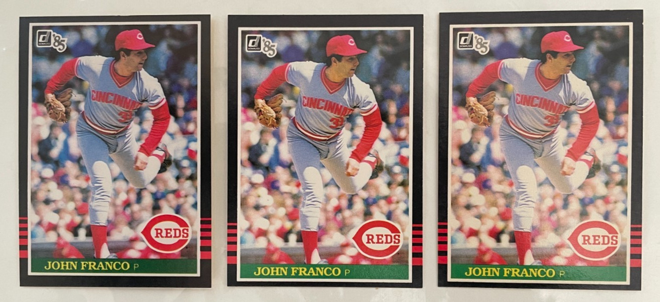 1985 Donruss #164 John Franco RC - Reds - Three (3) count lot