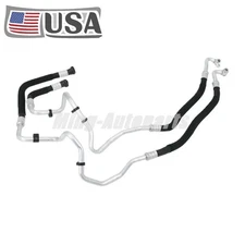 2X Engine Oil Cooler Hose Pipe Inlet&Outlet Fit For BMW 535i 535i xDrive 2009-13