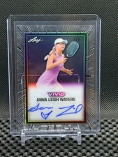 Anna Leigh Waters 2025 Leaf Vivid Clear Black  Auto  #4/5  *Pickleball GOAT *