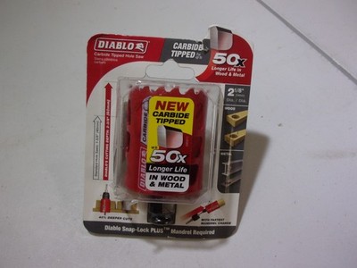 NEW DIABLO  2-1/8''  BI-METAL HOLE SAW W/ CARBIDE TIPPED TEETH  # DHS2125CT ..