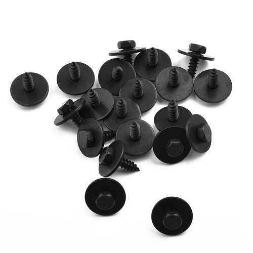 Attache Clips Splash Bouclier Bordure Noir 07147129160 20X Voiture Accessoires - Picture 5 of 12
