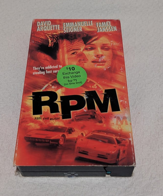 RPM (VHS, 2000) Paramount David Arquette Famke Janssen Action Thriller NTSC