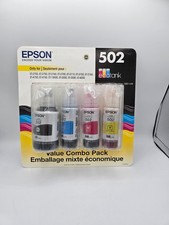 New In Package Epson EcoTank 502 Ink Bottles Value Combo Pack-4 Colors, Refill