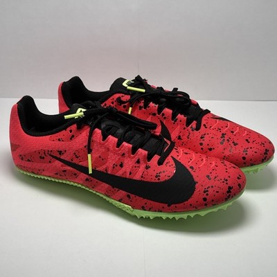 Nike Men's Zoom Rival S 9 Track Spike Shoes Size 8 US 907564-663 Pink/Green