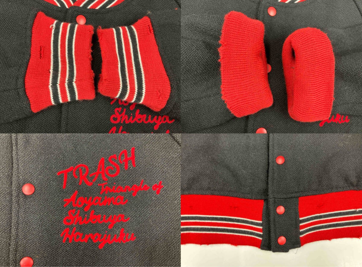 Needles Deconstructed Lettered Jacket Black Red S… - image 7