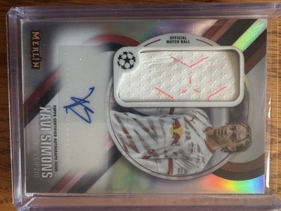 Xavi Simons 2024-25 Topps Merlin UCC Insert Match Ball Signatures Auto Relic SSP